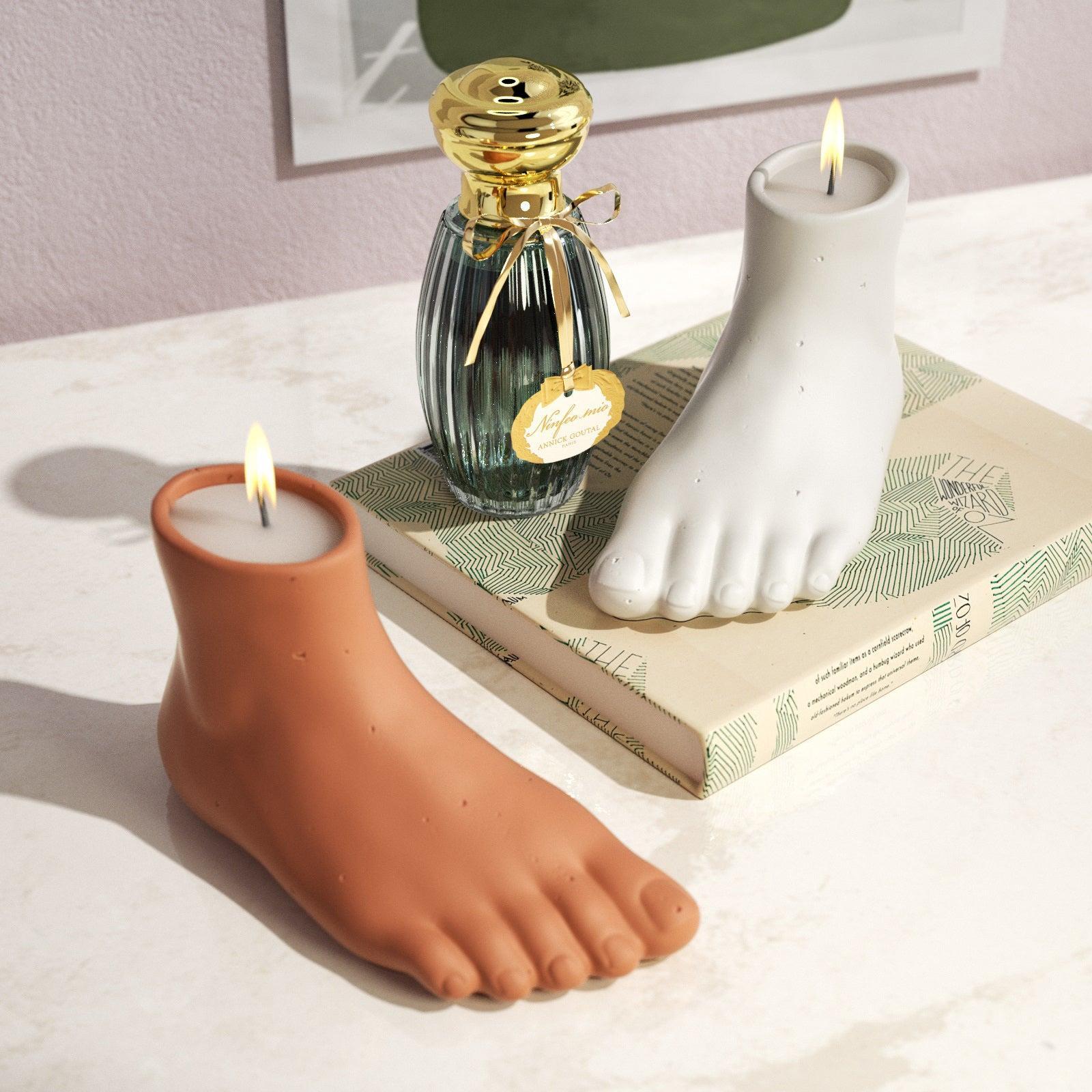 Foot Shaped Concrete Vase Planter Silicone Mold