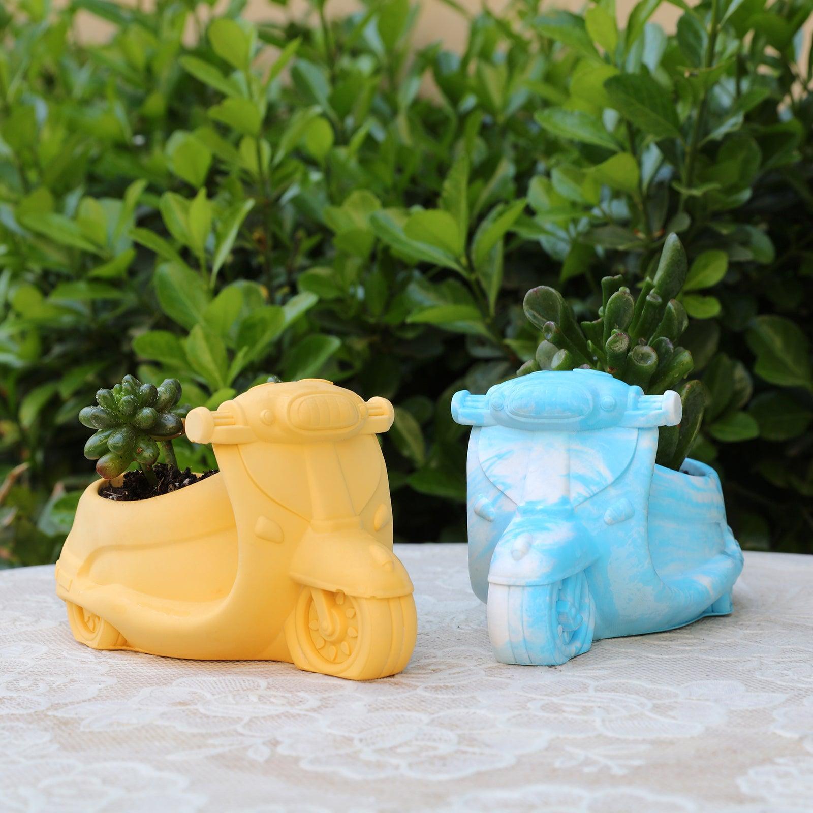 5vespa-motorcycle-flower-pot-concrete-mold-silicone-cement-succulent-planter-mould-bonsai-indoor-outside-decoration-tool