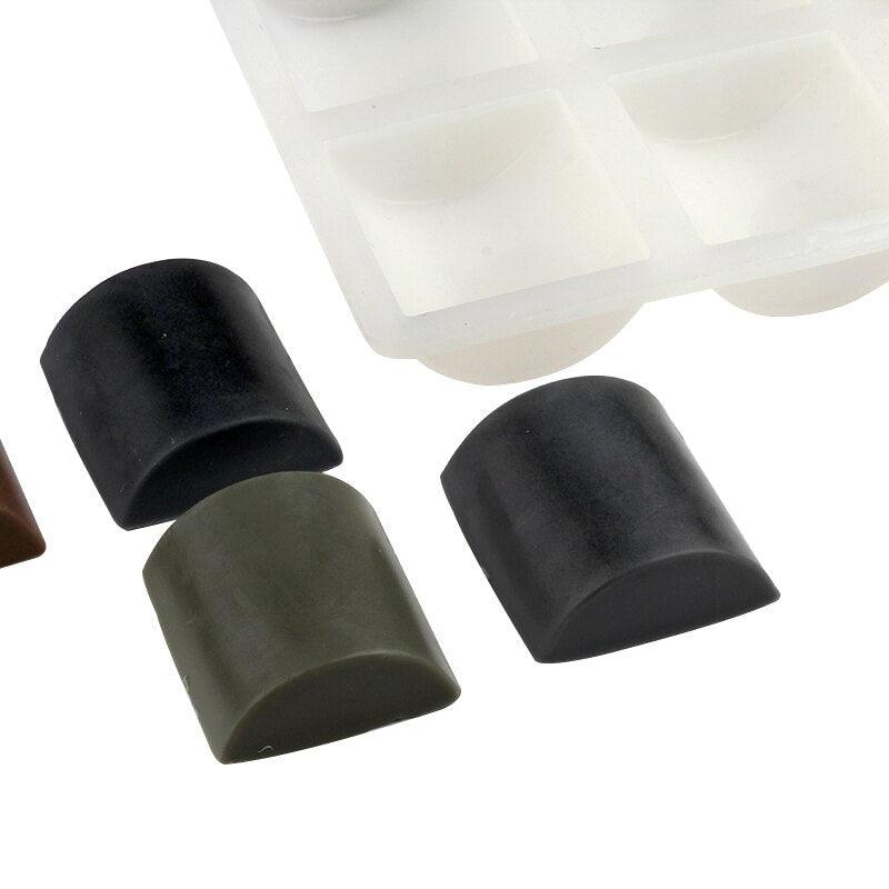 6 Cavity Silicone Soap Molds Half Cylinder Mould - Boowan Nicole