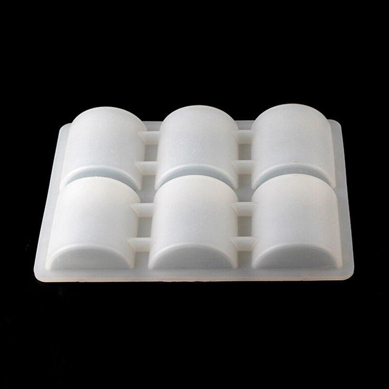 6 Cavity Silicone Soap Molds Half Cylinder Mould – Boowan Nicole