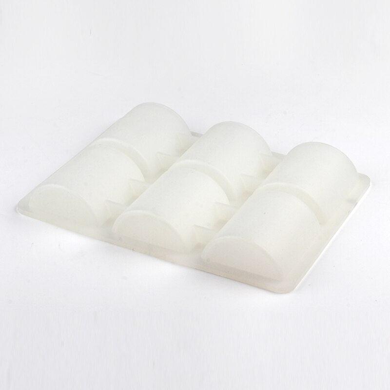 6 Cavity Silicone Soap Molds Half Cylinder Mould - Boowan Nicole
