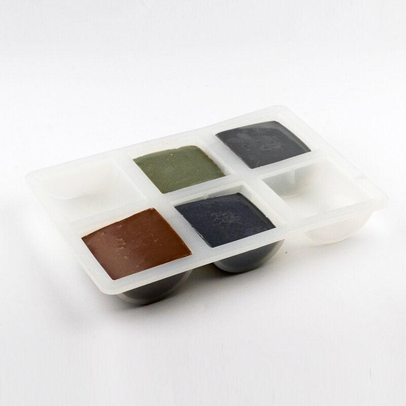 6 Cavity Silicone Soap Molds Half Cylinder Mould - Boowan Nicole