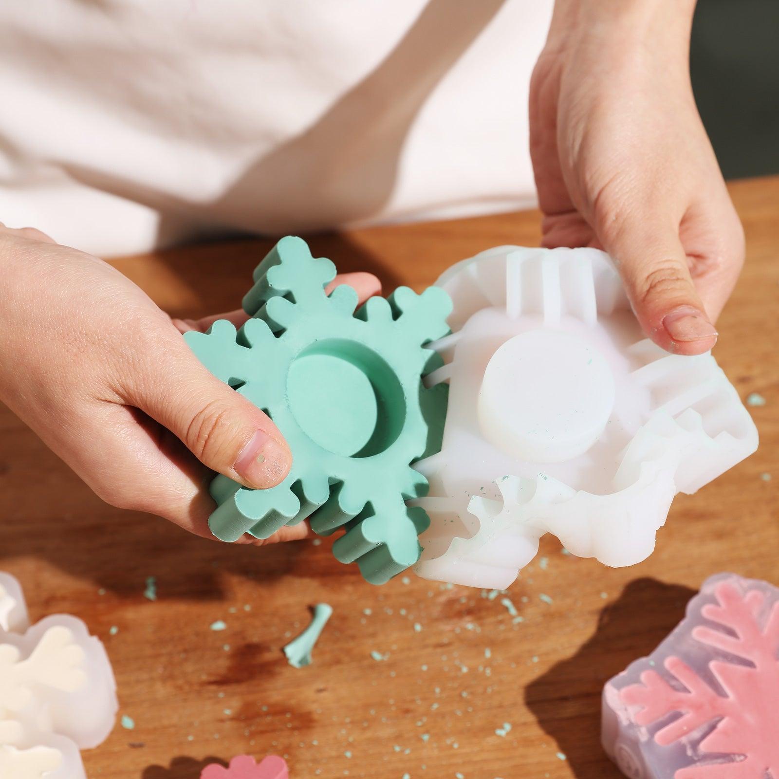 Christmas Snowflake Tealight Candle Holder Silicone Mold