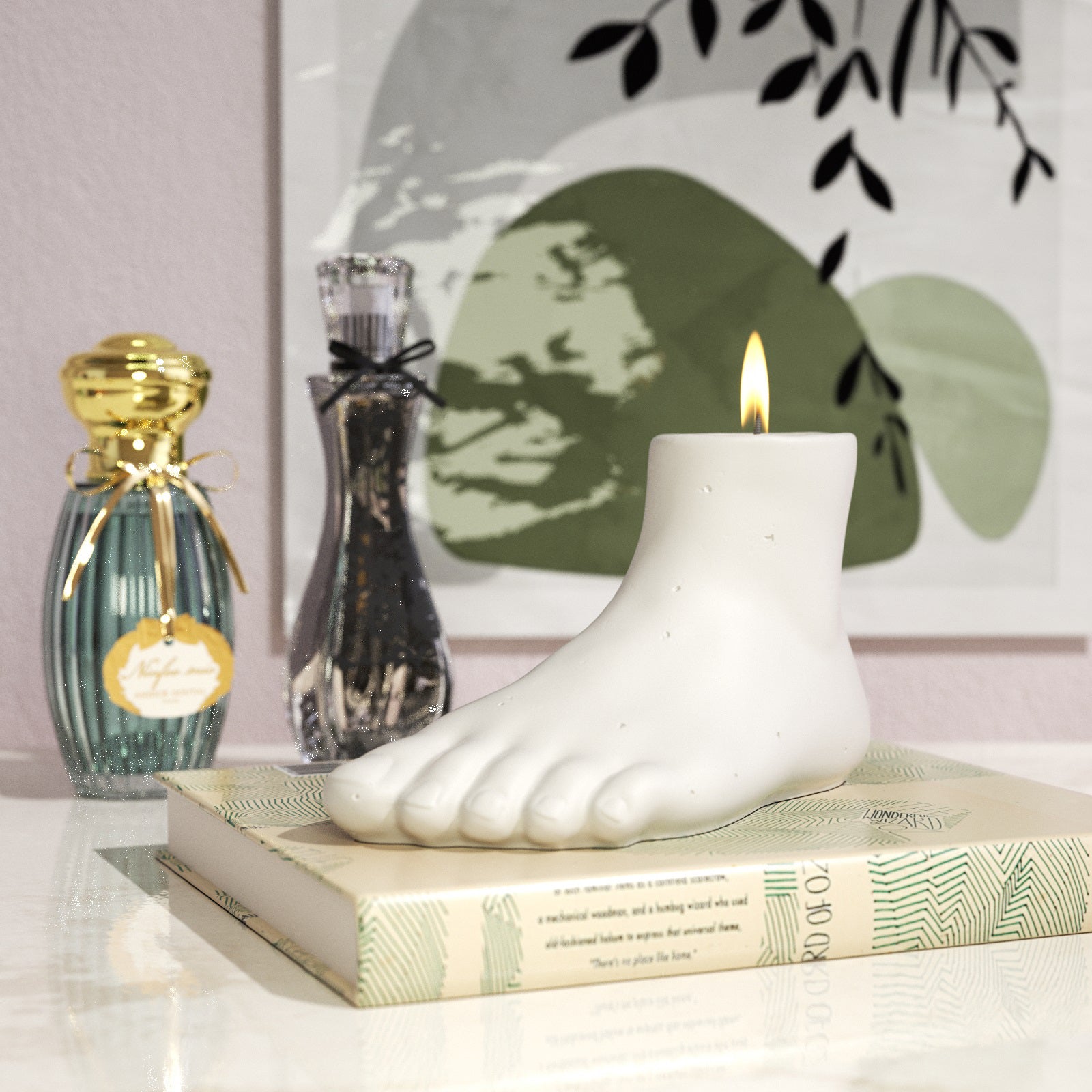 Moule en silicone pour vase en béton en forme de pied