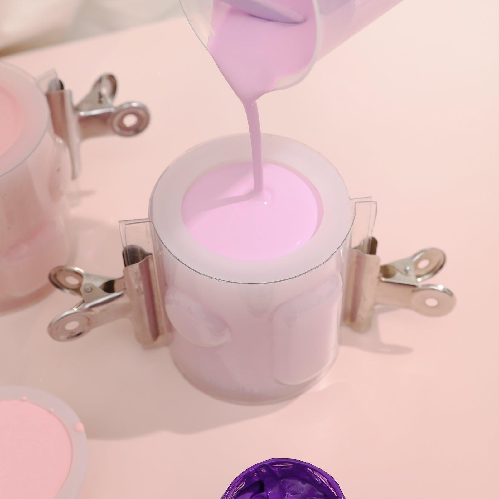 قالب سيليكون لوعاء شمعة هندسي مع غطاء