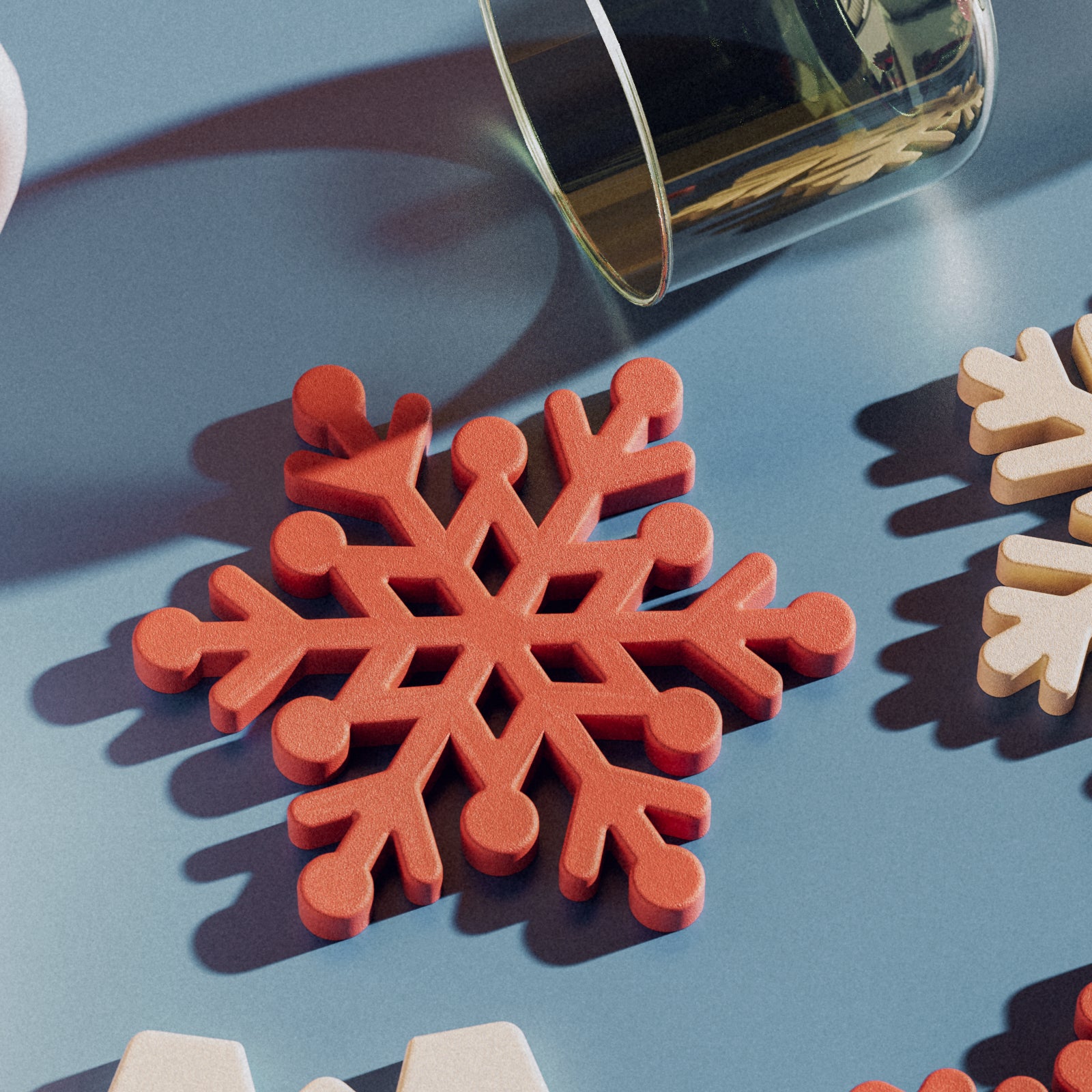 Moule en silicone en forme de flocons de neige de Noël