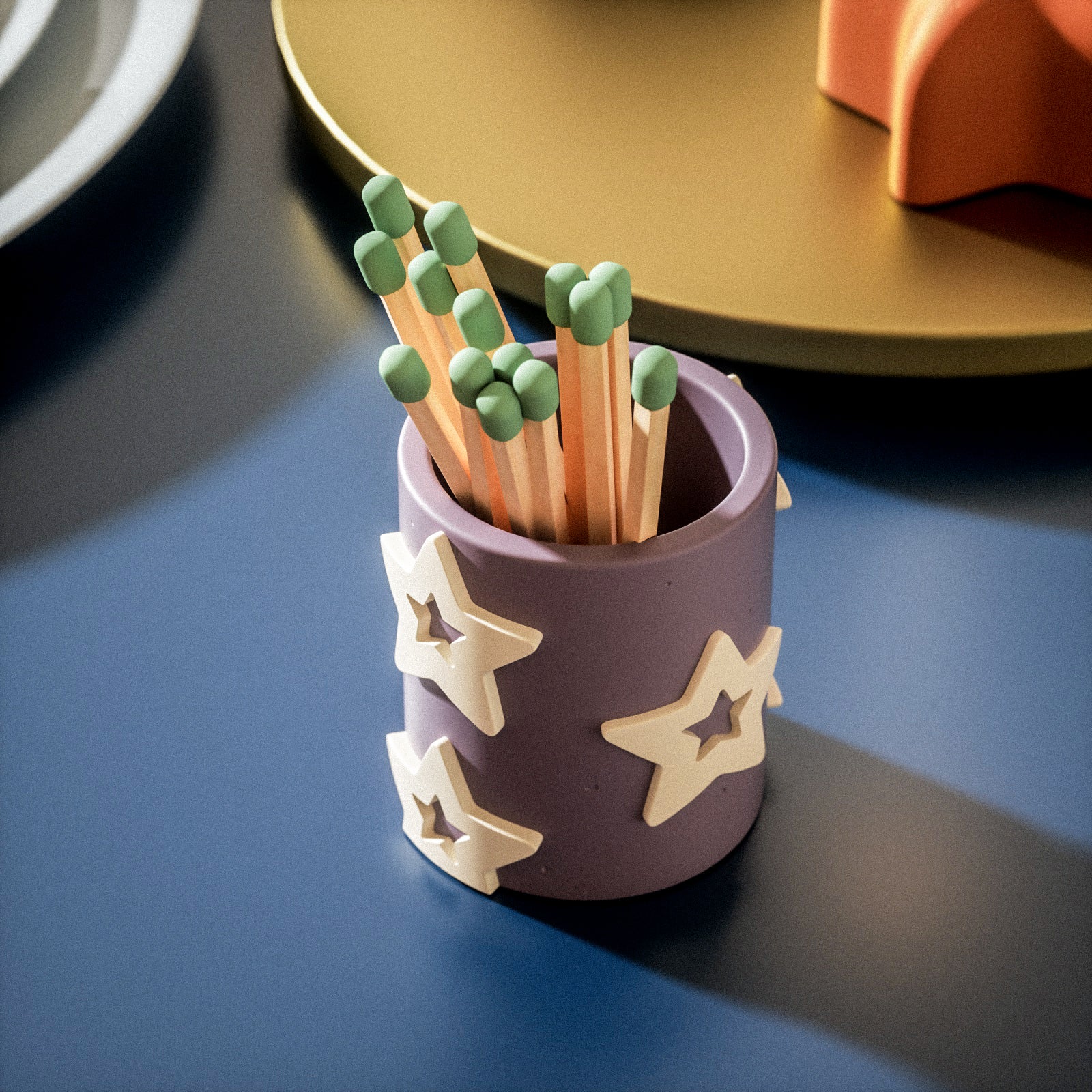 Star Taper Candle & Matchstick Holder Silicone Mold