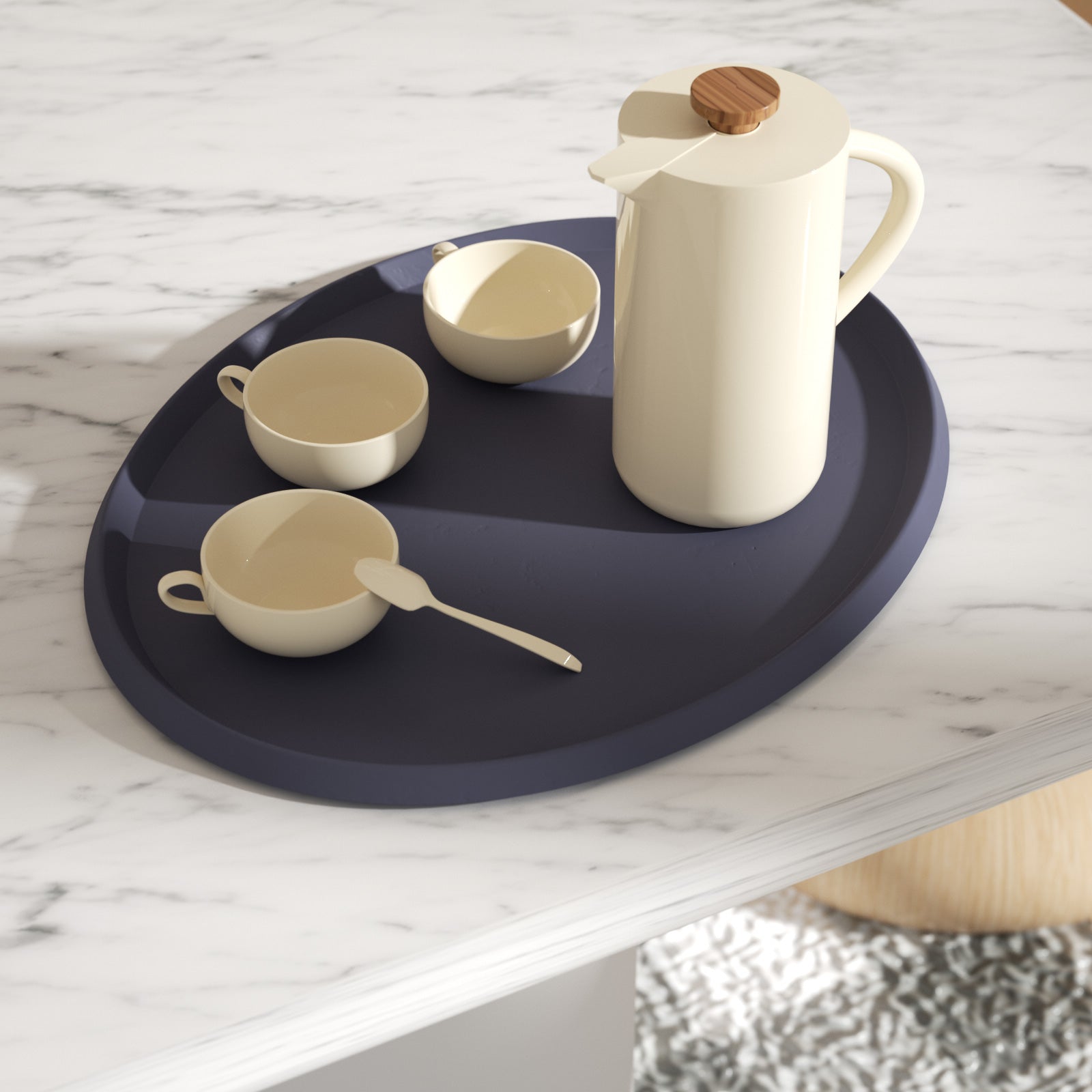 コンクリートオーバルトレイシリコンモールド