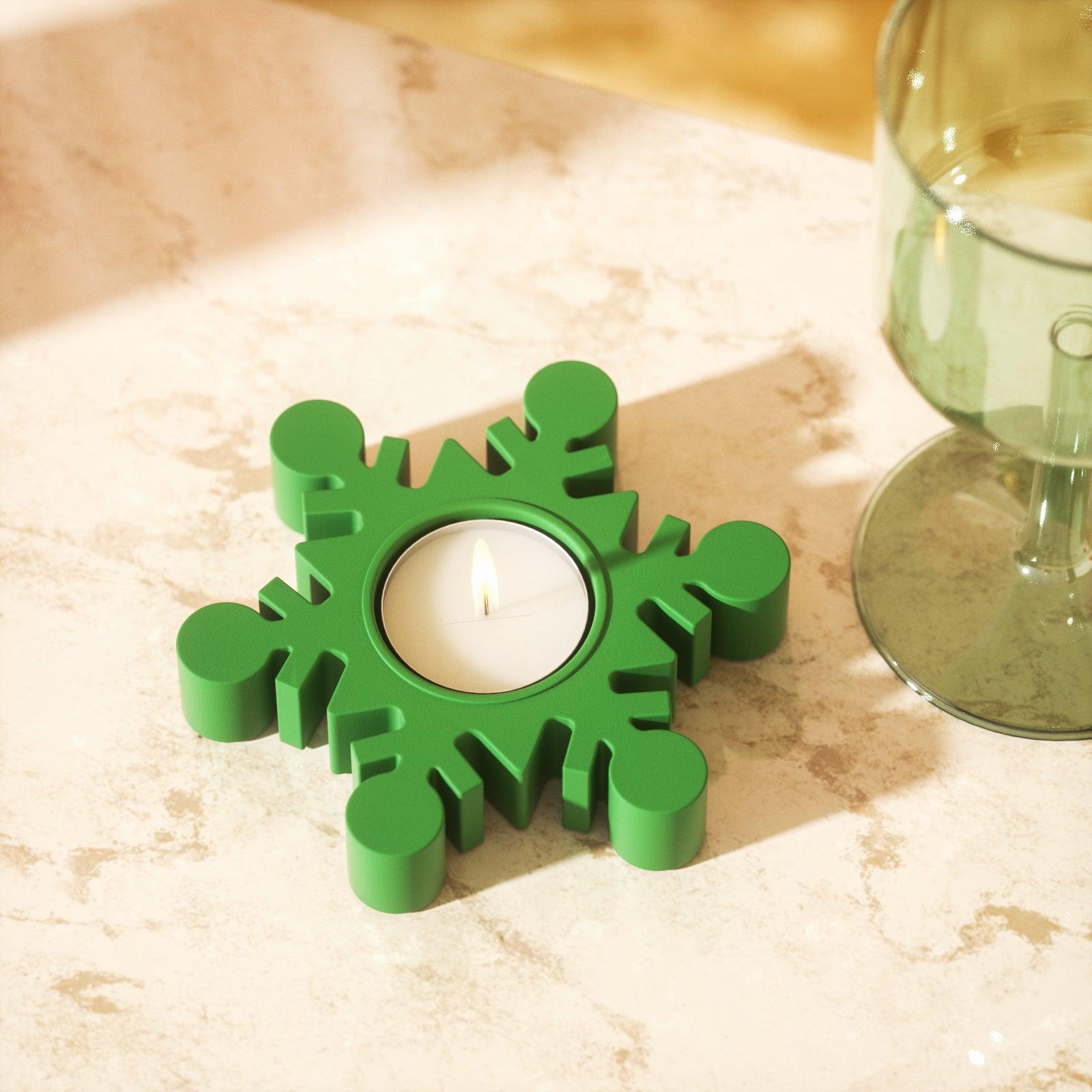 Christmas Snowflake Tealight Candle Holder Silicone Mold