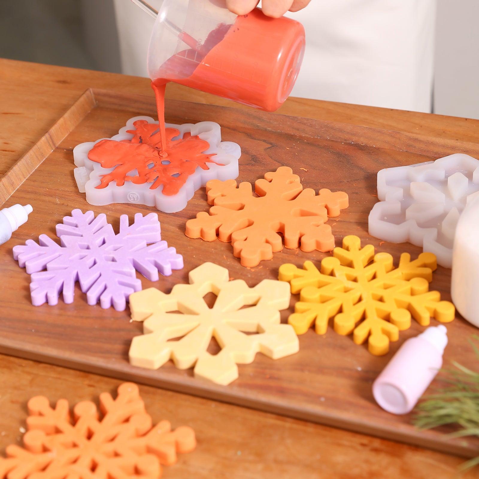 Moule en silicone en forme de flocons de neige de Noël