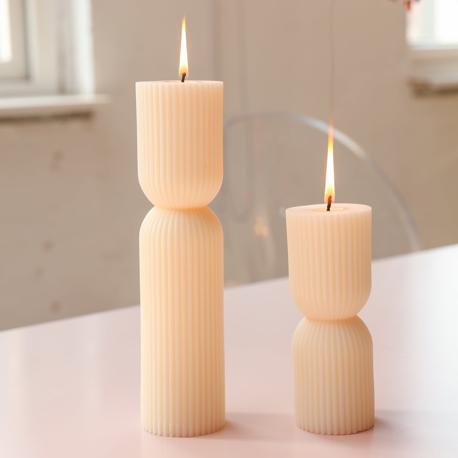 Ribbed Pillar Candle Silicone Mold – Boowan Nicole