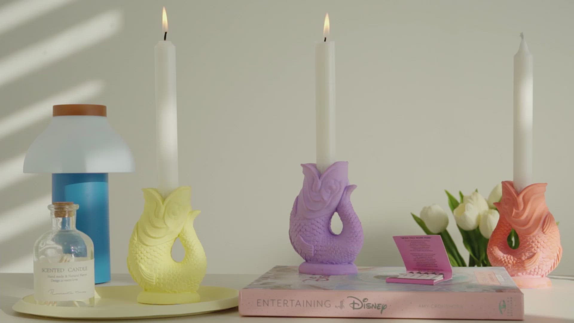 Charger la vidéo : Moule en silicone porte-bougie conique Lucky Goldfish