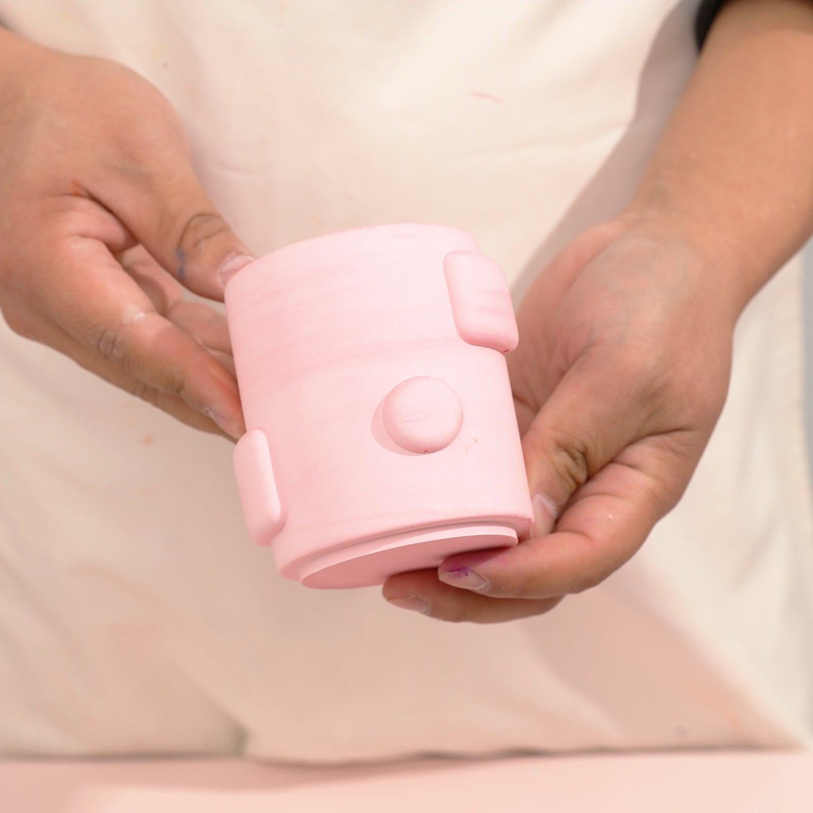 قالب سيليكون لوعاء شمعة هندسي مع غطاء