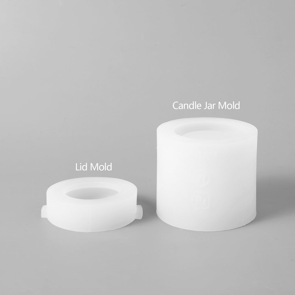 Showcasing a lid mold and a candle jar mold. Boowannicole's design, unique shapes, offer endless possibilities for creating distinctive candles.
