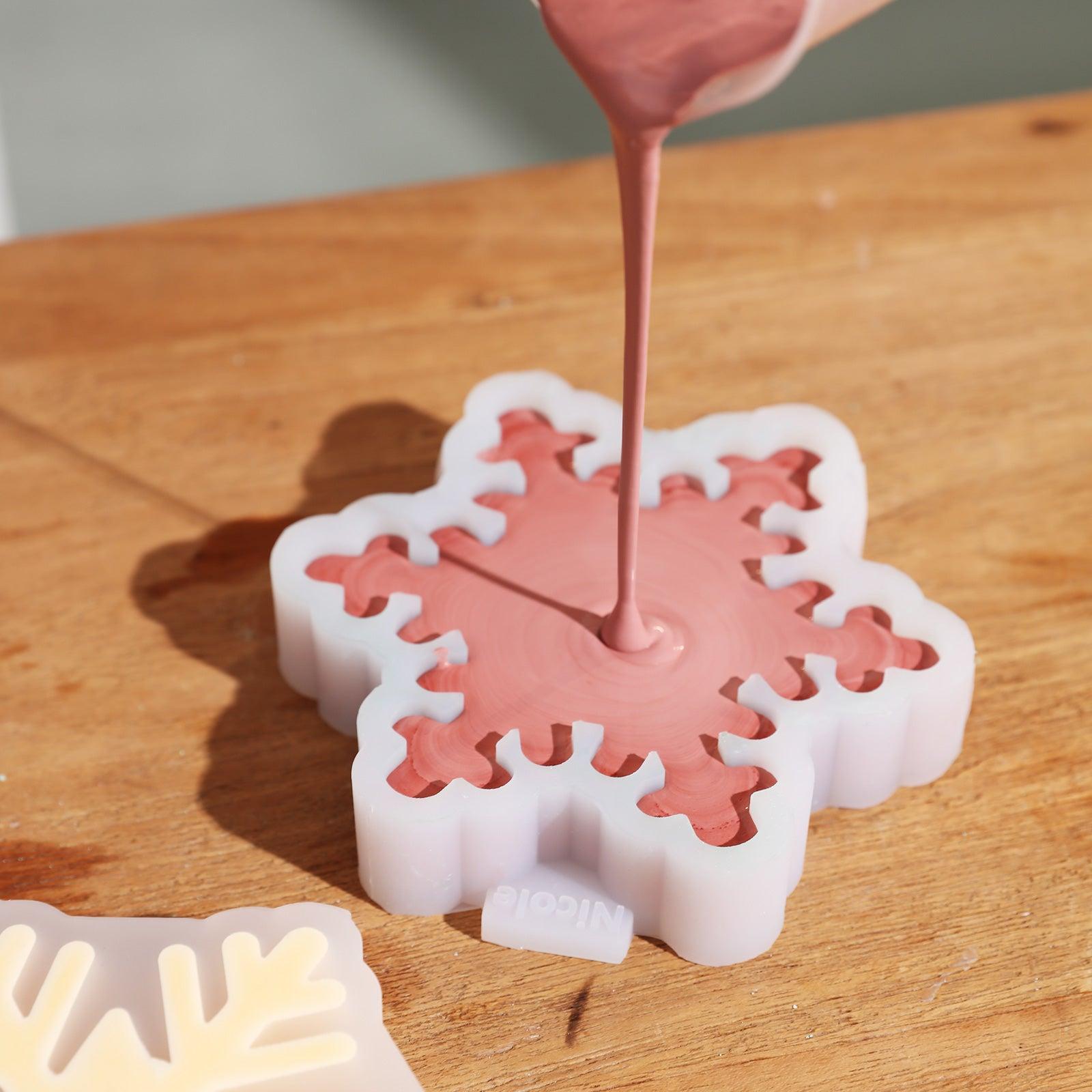 Christmas Snowflake Tealight Candle Holder Silicone Mold