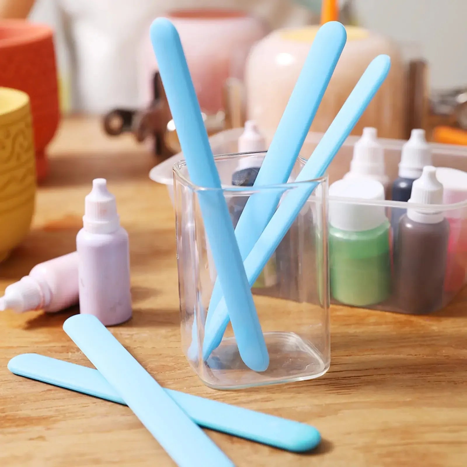 3 Stück Silikon-Rührstab zum Mischen von Epoxid-Jesmonit-Harz