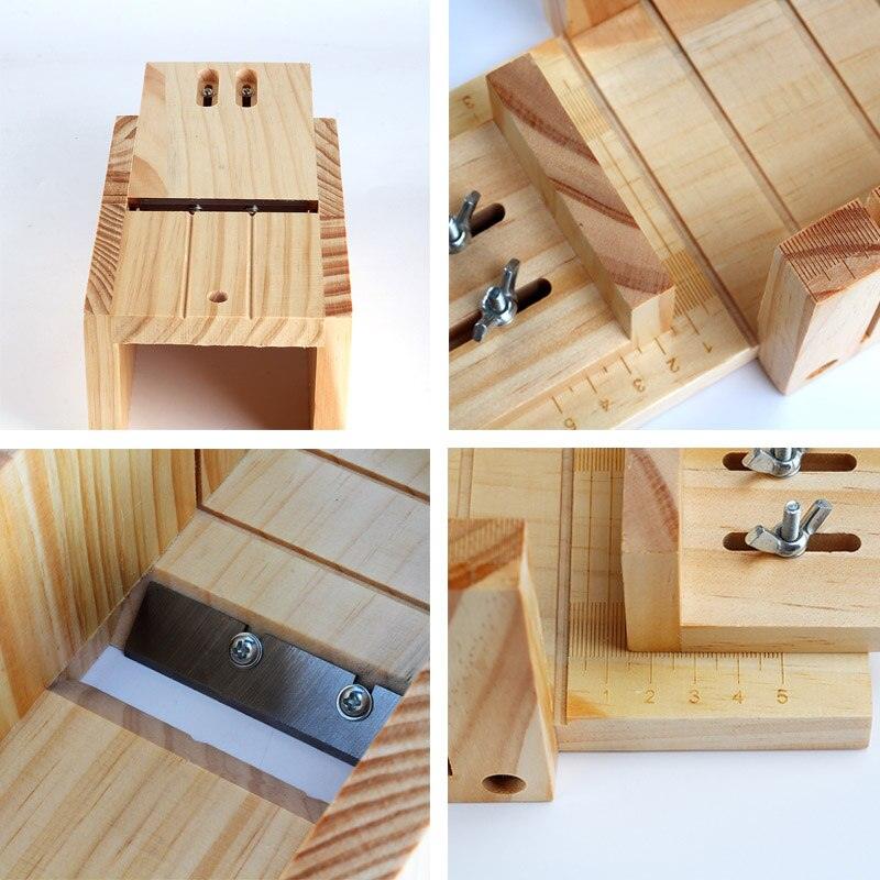 Wooden Adjustable Soap Making Tools Multi-function Soap Mold Kit Handmade Loaf  Cutter Mold Beveler Planer