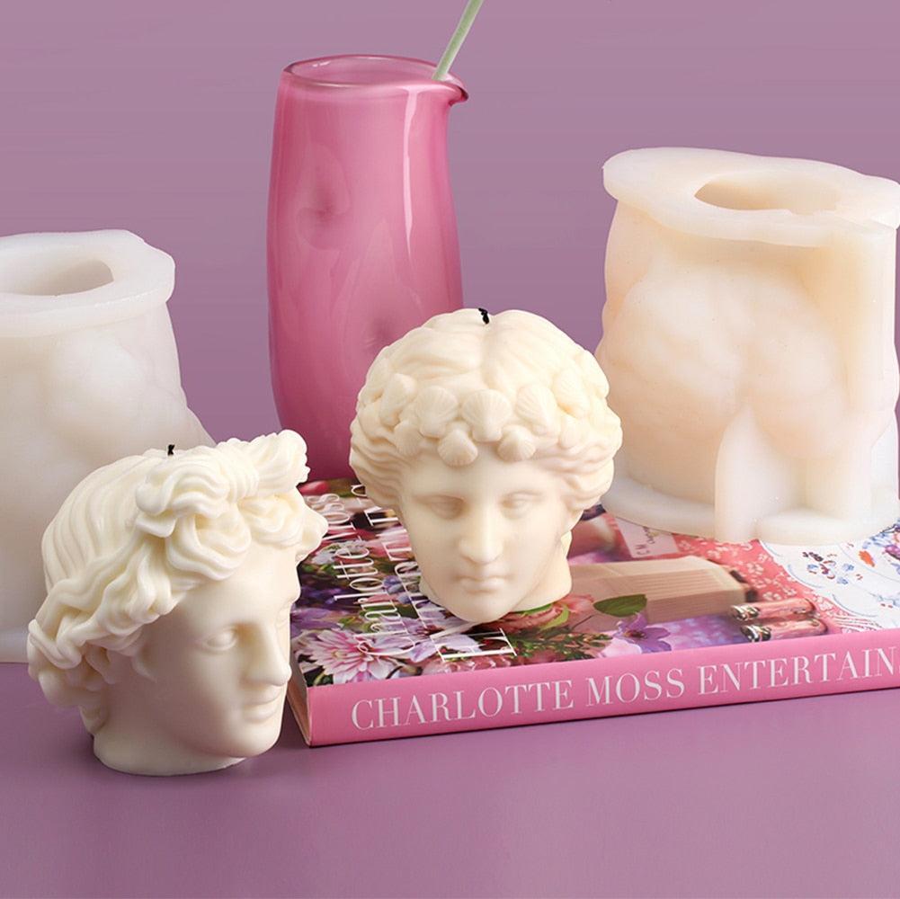 Greek Goddess Head Candle Silicone Mold