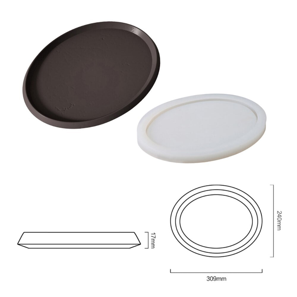 コンクリートオーバルトレイシリコンモールド