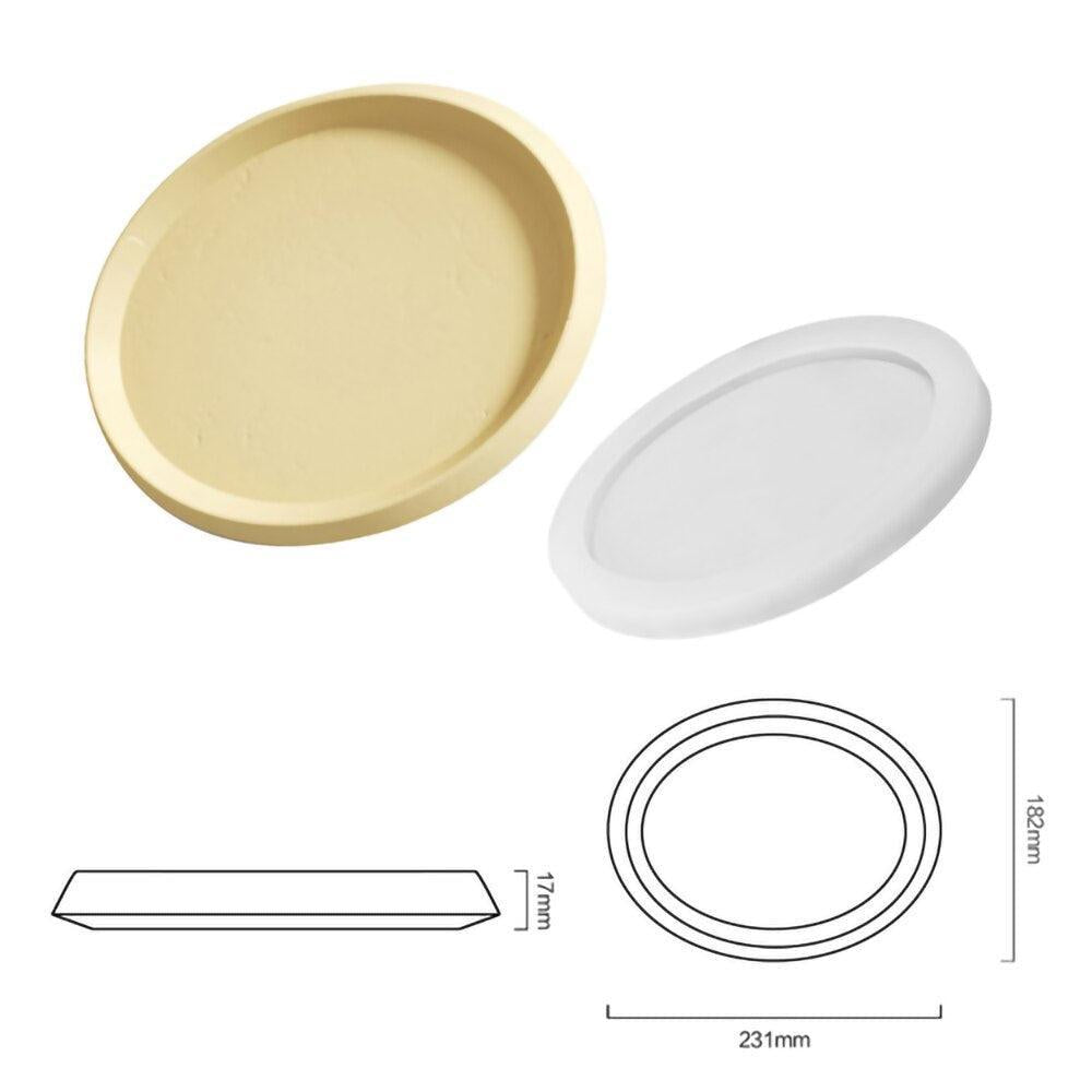 コンクリートオーバルトレイシリコンモールド