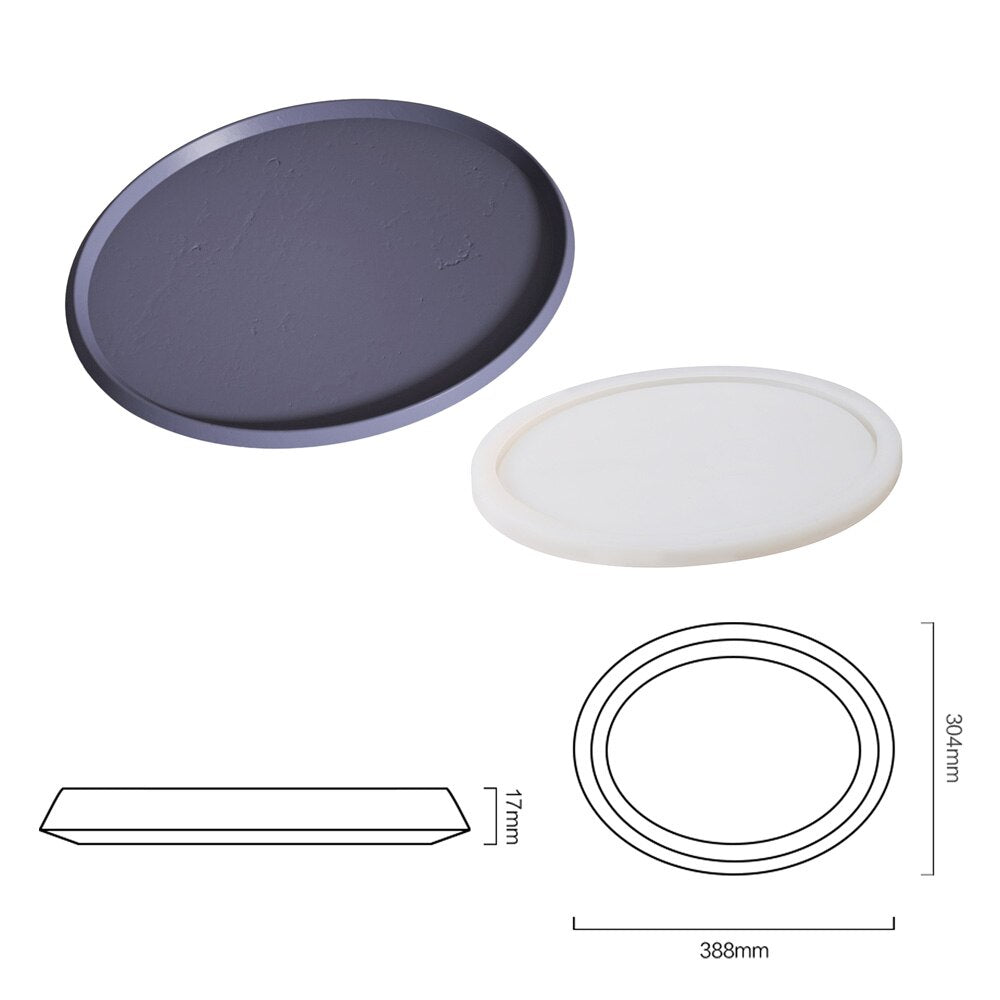 コンクリートオーバルトレイシリコンモールド