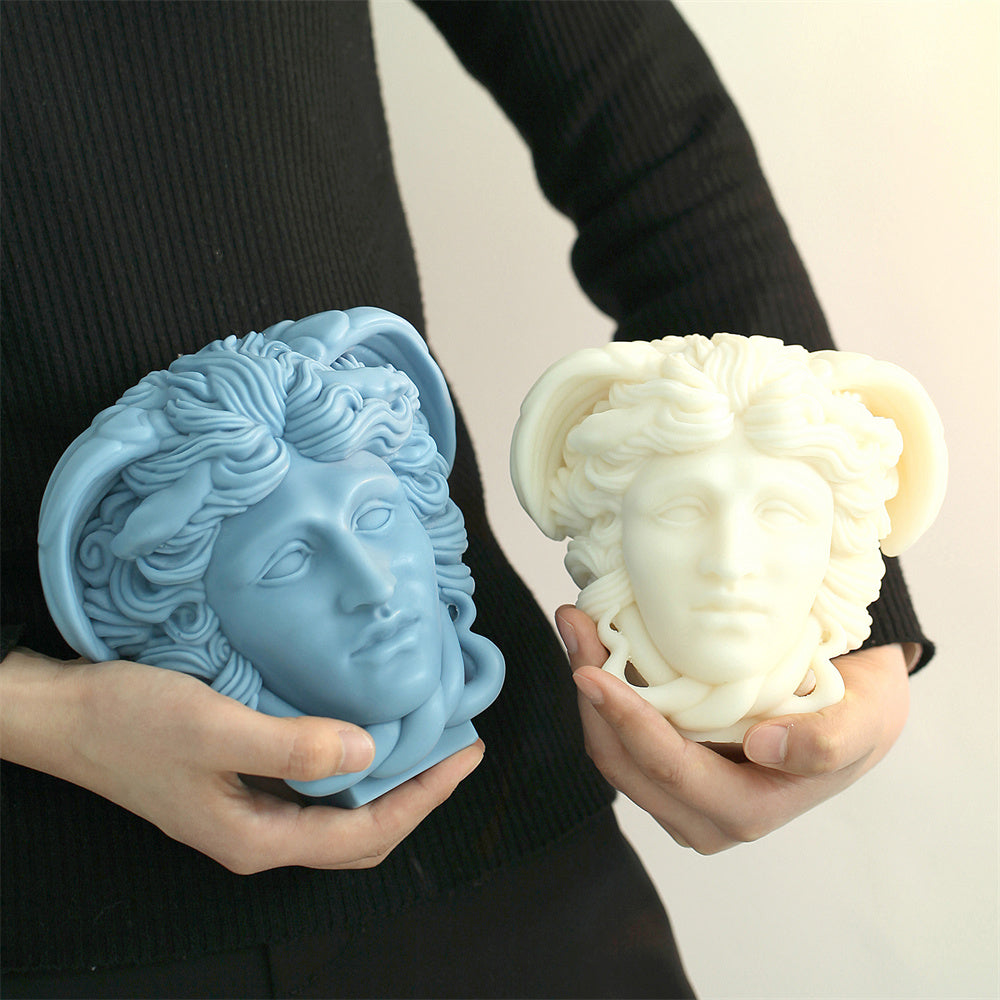 3D Human Face Candle Mold Candle Making Molds Silicone Abstract