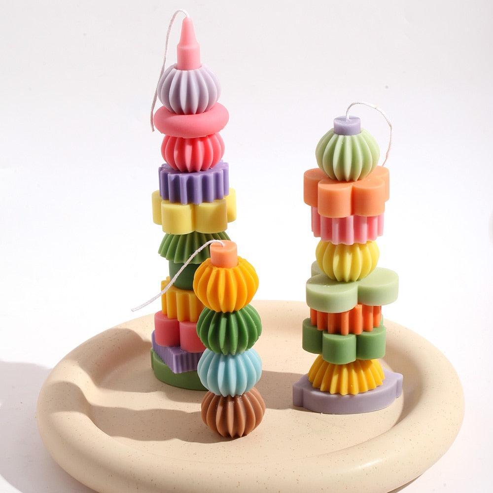 1.7cm Building Blocks Stackable Modular Candle Silicone Mold