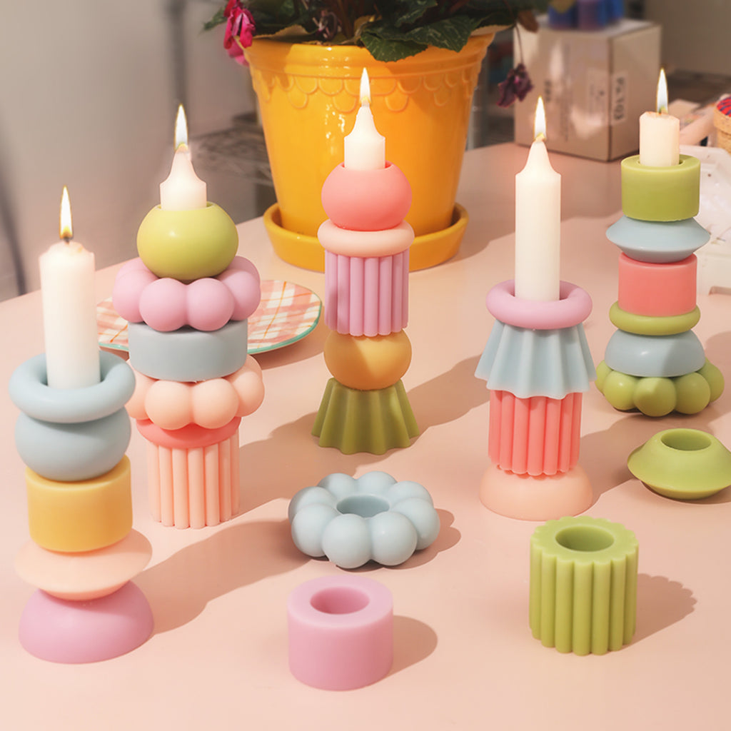 Handmade Wave Shape Taper Candle Molds for DIY – Boowan Nicole