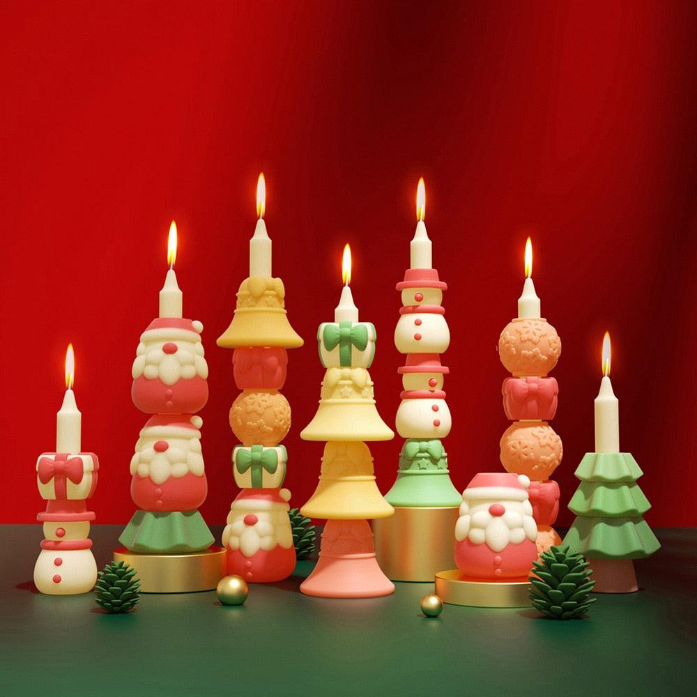 Christmas Themed Building Blocks Stackable Candle Silicone Mold – Boowan  Nicole