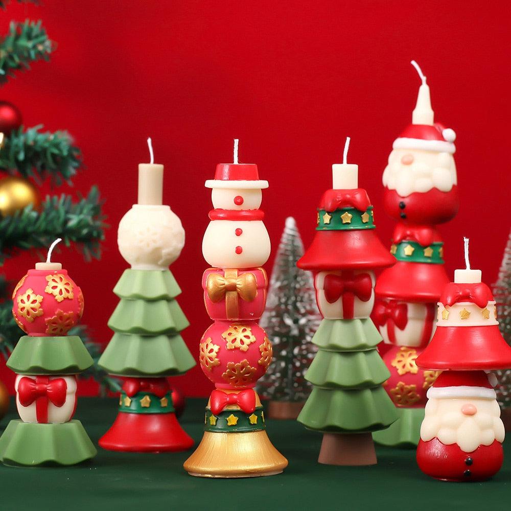 Wholesale Christmas Theme DIY Cone Candle Silicone Molds 