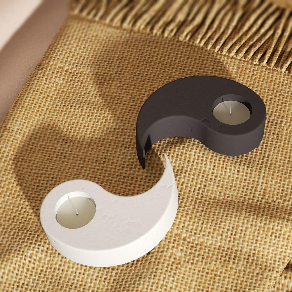 Moule en silicone pour bougie chauffe-plat Yin Yang