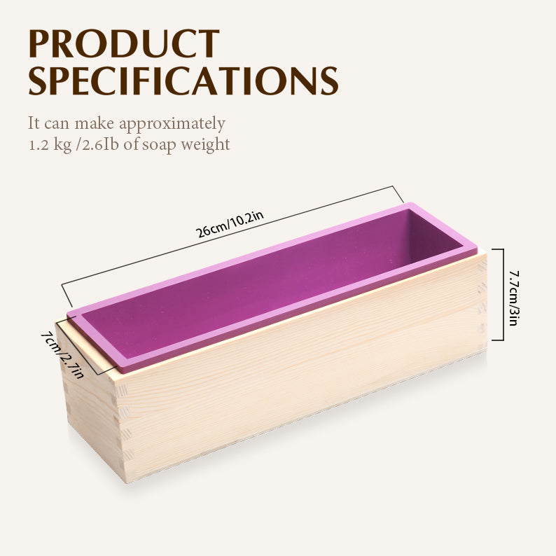 Rectangular Silicone Loaf Mold with Wooden Box – Boowan Nicole