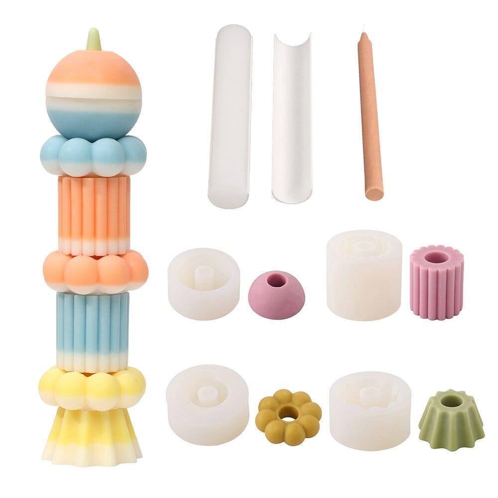 Building Blocks Stackable Modular Candle Mold