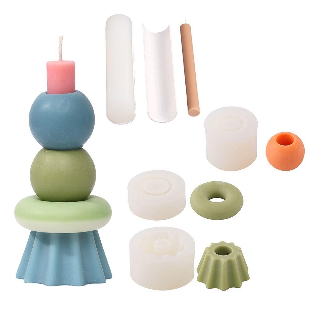 Building Blocks Stackable Modular Candle Mold