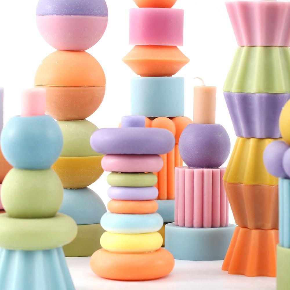 Building Blocks Stackable Modular Candle Mold