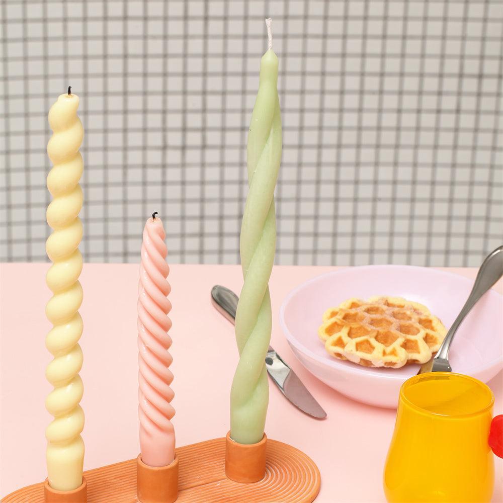 Spiral Long Pole Taper Candle Silicone Mould Collection