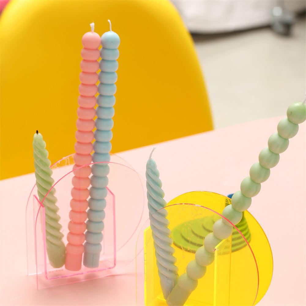 Spiral Long Pole Taper Candle Silicone Mould Collection