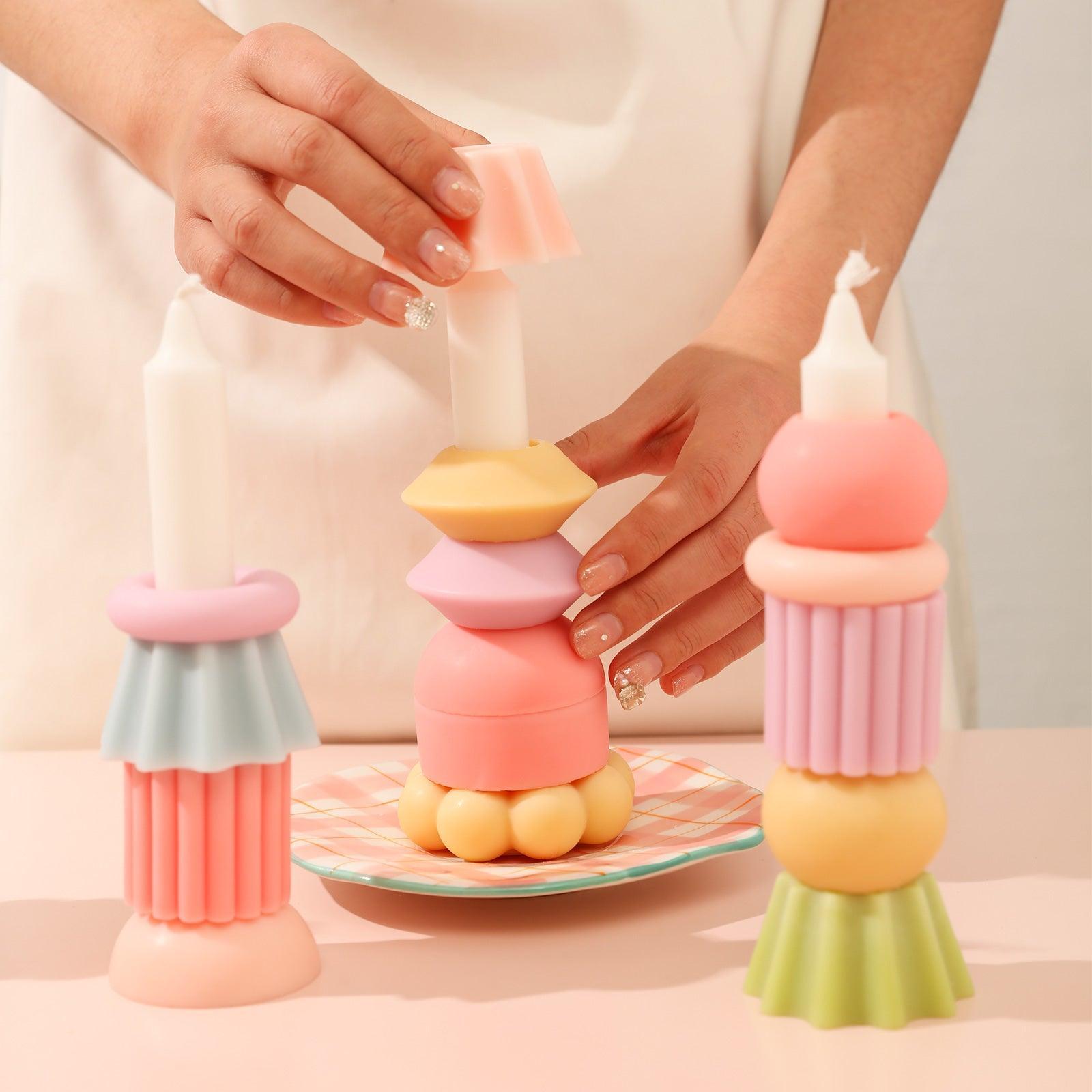 DIY Building Blocks Stackable Modular Candles Molds
