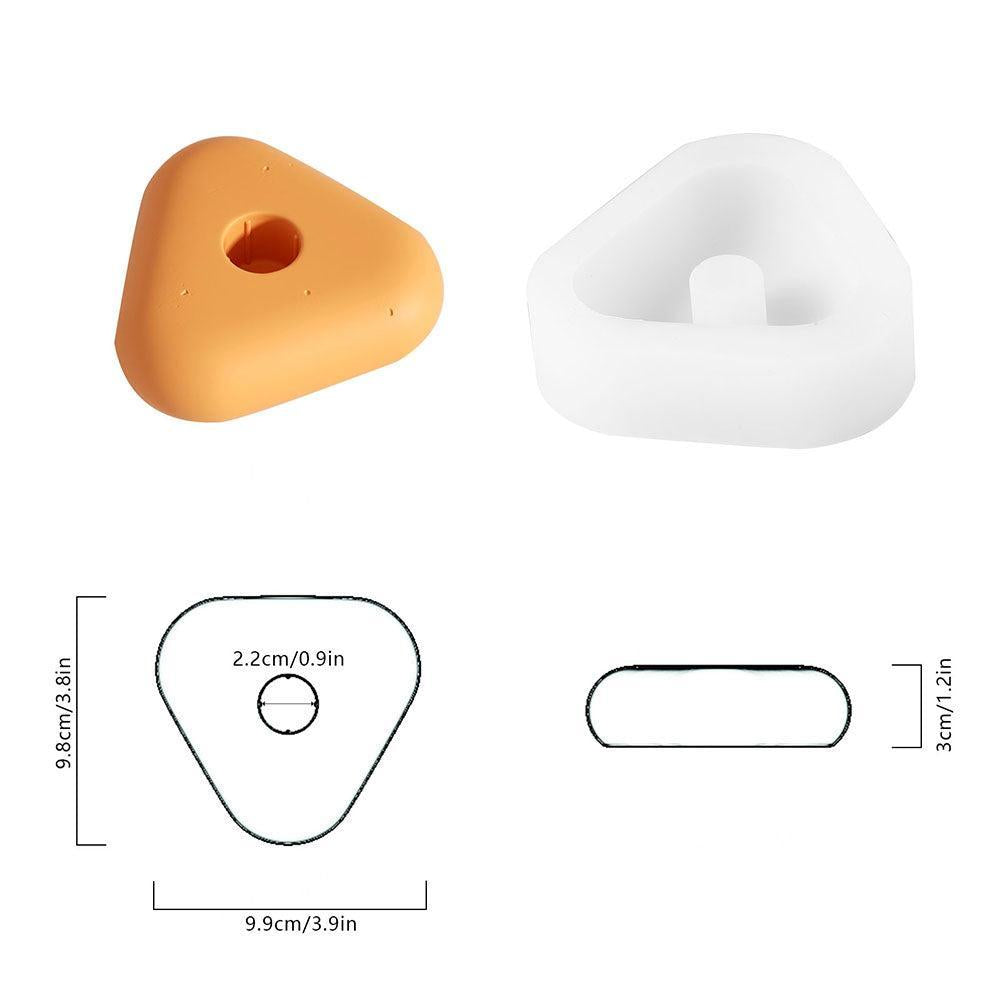 Moule en silicone pour bougeoir conique géométrique