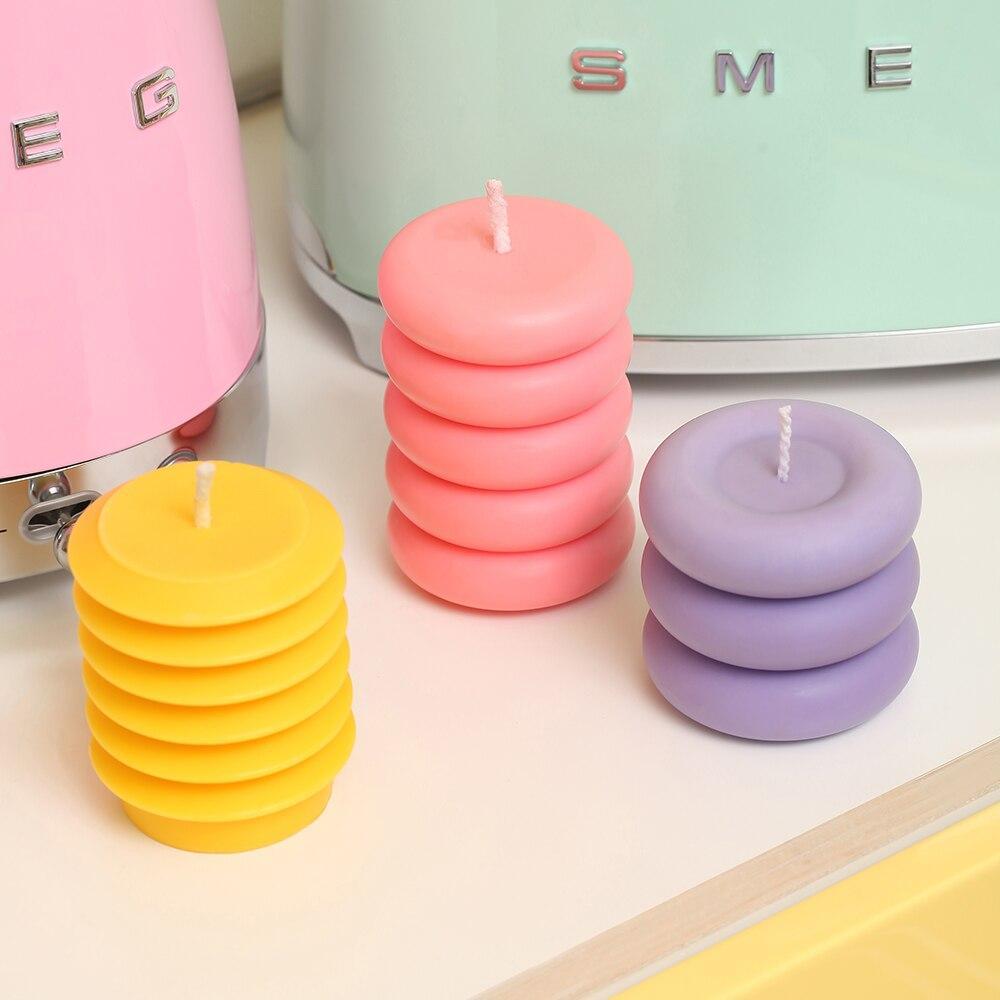 Geometric Stacked Shaped Candle Silicone Molds