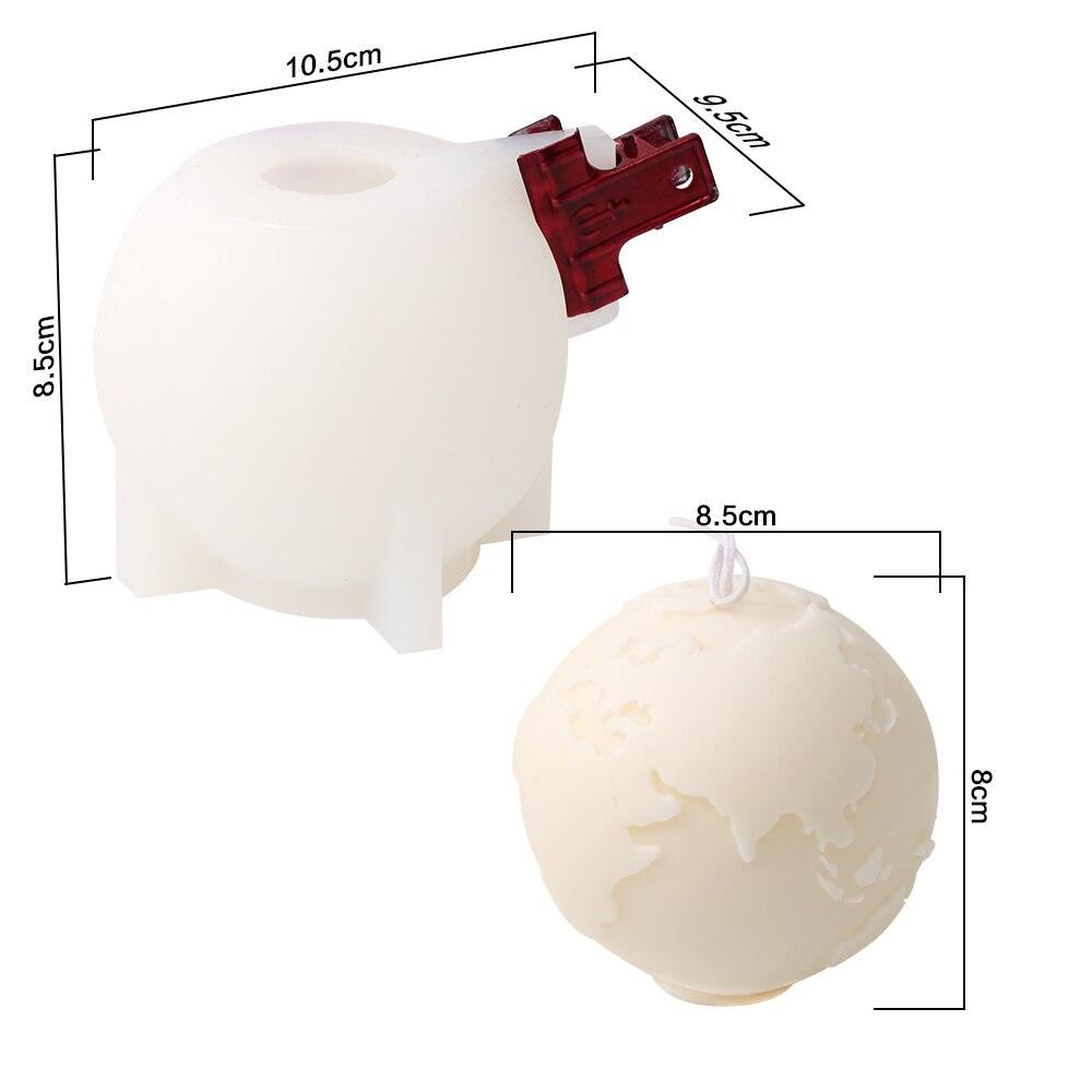 3D Globe Soy Wax Candle Silicone Mold - Boowan Nicole