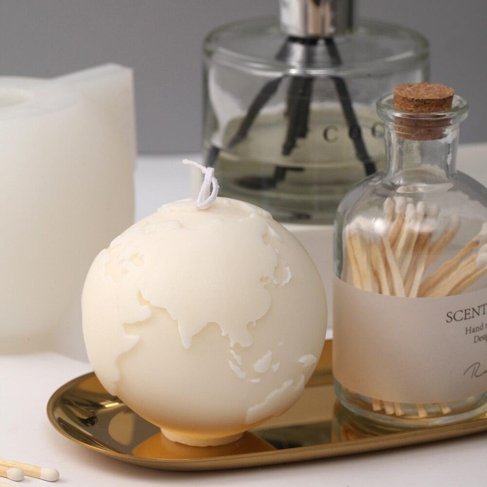 3D Globe Soy Wax Candle Silicone Mold - Boowan Nicole