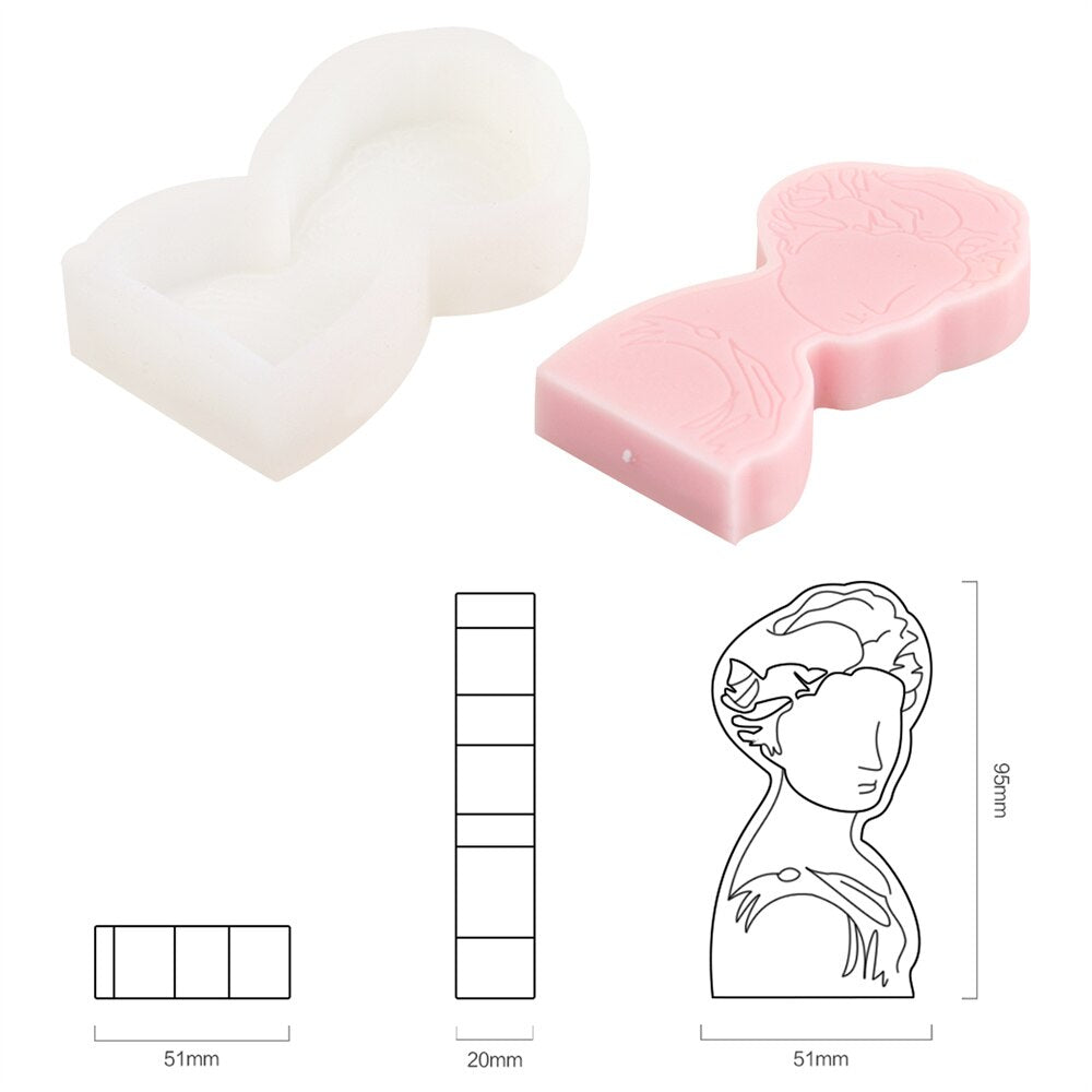 Valentine's Day Heart Shape Silicone Scented Candle Soap Mold