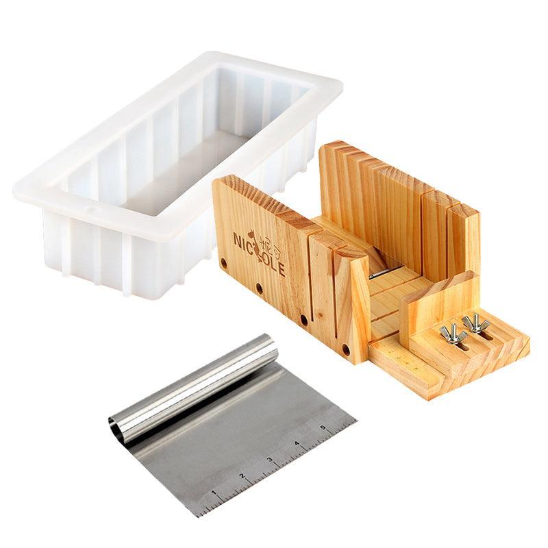 Handmade Soap Making Tools Loaf Silicone Mold with Cutter