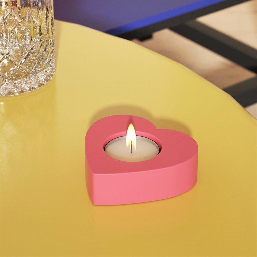 Heart Concrete Candle Holder Silicone Mold
