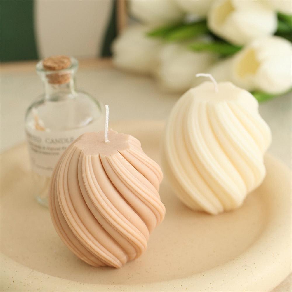 Wave Twirl Candle Silicone Mold