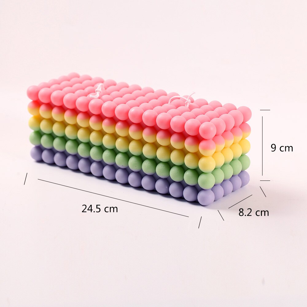 Large Rectangle Cube Bubble Candle Silicone Mold