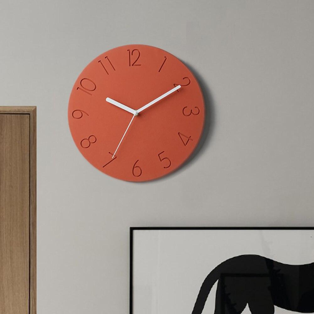Concrete Simple Numeral Wall Clock Silicone Mold