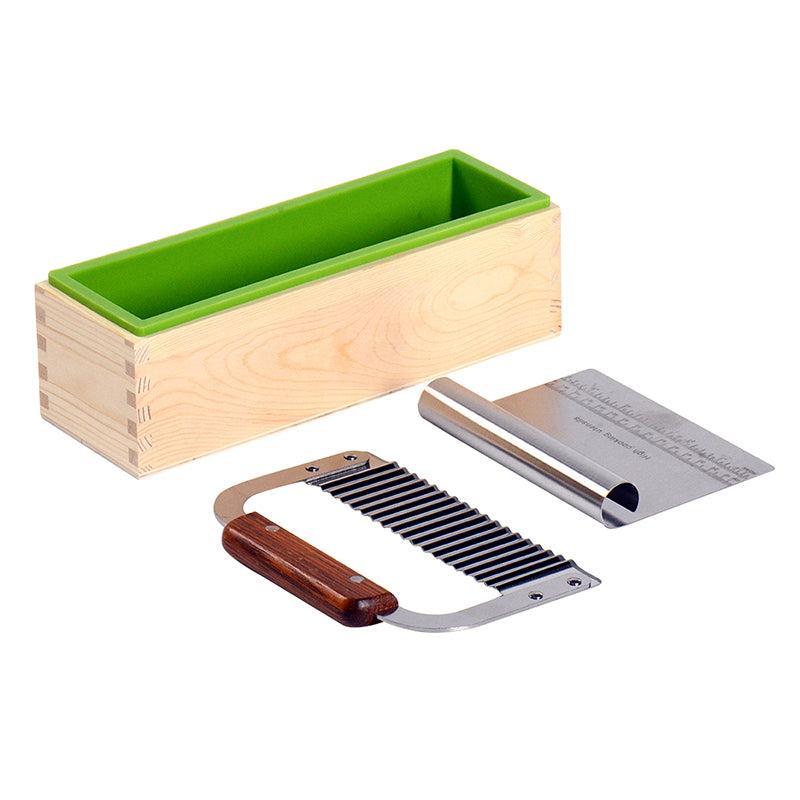 28oz Silicone Soap Loaf Mold with 2 Stainless Steel Cutters Set