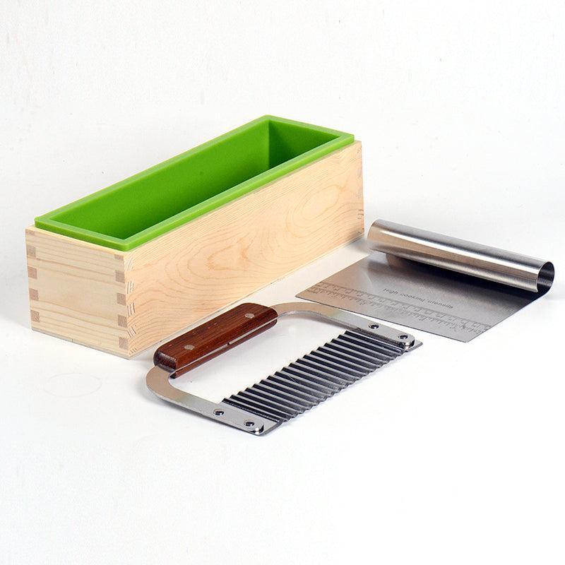 28oz Silicone Soap Loaf Mold with 2 Stainless Steel Cutters Set